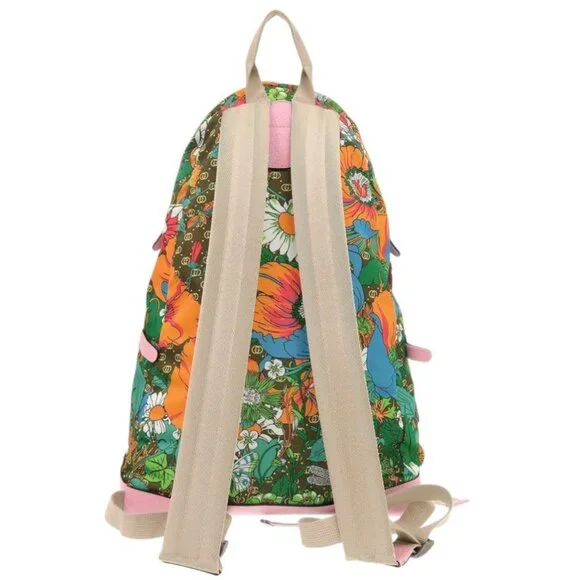 Gucci North Face Collaboration Nylon Leather Pink Backpack Daypack 1548 - Picture 3 of 7